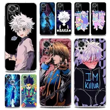 Чехол для телефона Killua Hunter Hunter с аниме для Xiaomi Redmi Note 12 11 9S 9 8 10 Pro Plus 7 8T 9C 9A 8A K40, прозрачный игровой чехол Redmi Note 7