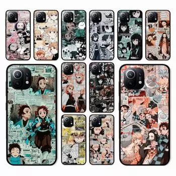 Чехол для телефона Kimetsu No Yaiba Demon Slayer аниме для Xiaomi Mi Note 10 Pro 8 Lite 9 Se 10T 6X6 5X5 F1 Mix 2S Max 2 3 Xiaomi mi 12