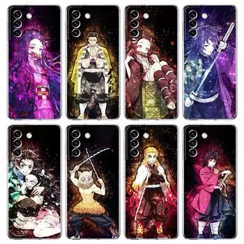 Чехол для телефона Kimetsu No Yaiba Demon Slayer для Samsung Galaxy S22 5G S20 Ultra S21 FE 5G S10E S9 S8 S10 Plus Note 20, прозрачный чехол Samsung S8