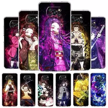 Чехол для телефона Kimetsu No Yaiba Demon Slayer для Xiaomi Poco X3 NFC F3 M3 X4 M4 Pro 5G Mi 11 Lite Ultra 11T 11X 12 12T Pro 11i Xiaomi Mi 11i