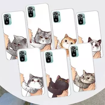 Чехол для телефона Kiss My Lovely Cat Kitten для Xiaomi Redmi Note 10 Pro Max 10S 9 9S 9T 8 8T 11T 11S 11 5G 11E 7 6 5 4X Coque Cover Redmi Note 10S