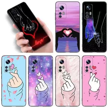 Чехол для телефона Kpop Love On The Finger для Xiaomi Mi A2 8 9 SE Note 10 10T 11 12 Lite 9T 11T 12S 12T Pro A3 6X 12X, черный чехол из ТПУ Xiaomi Mi A2(6X)