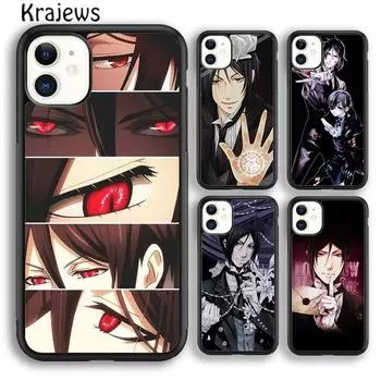 Чехол для телефона Krajews Anime Black Butler Kuroshitsuji с коллажем для iPhone 14 5 SE 6s 7 8 plus XR XS 11 12 13 pro max Samsung S21 S22 iPhone 6plus