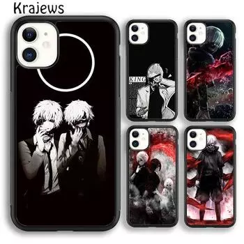 Чехол для телефона Krajews Anime Kaneki Ken Tokyo Ghoul Re для iPhone 14 5 SE 6s 7 8 plus X XR XS 11 12 13 pro max Samsung S21 S22 ultra iPhone 6plus