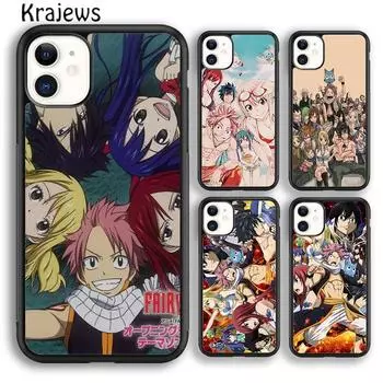 Чехол для телефона Krajews Anime Manga Fairy Tail для iPhone 14 5 6s 7 8 plus X XR XS 11 12 13 pro max Samsung Galaxy S21 S22ultra iPhone 6plus