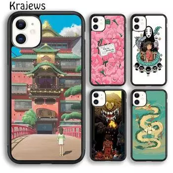 Чехол для телефона Krajews Anime Spirited Away Studio Ghibli для iPhone 14 5S 6S 7 8 plus X XR XS 11 12 13 pro max Samsung S21 S22 ultra iPhone 6plus