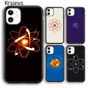 Чехол для телефона Krajews Atom Science Chemistry для iPhone 14 5 6s 7 8 plus X XR XS 11 12 13 pro max Samsung Galaxy S21 S22ultra iPhone 6plus