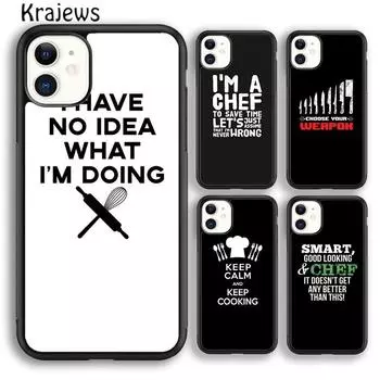 Чехол для телефона Krajews Baking делает меня счастливым для iPhone 14 5 6s 7 8 plus X XR XS 11 12 13 pro max Samsung Galaxy S21 S22 ultra iPhone 6plus