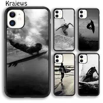 Чехол для телефона Krajews Beach Surf Board Ocean Waves для iPhone 14 5 SE 6s 7 8 plus XR XS 11 12 13 pro max Galaxy S21 S22 Plus iPhone 6plus