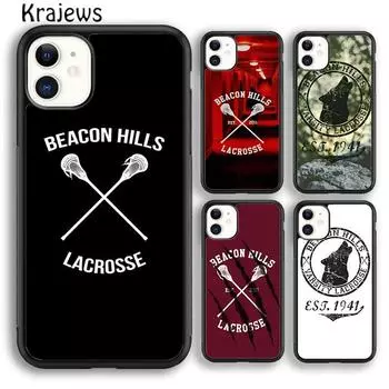 Чехол для телефона Krajews Beacon Hills Lacrosse с логотипом «Волчонок» для iPhone 14 5 6s 7 8 plus XR XS 11 12 13 pro max Samsung S21 S22 iPhone 6plus
