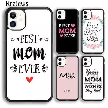 Чехол для телефона Krajews Best Mom когда-либо в мире для iPhone 14 6s 7 8 plus X XR XS 11 12 13 pro max Samsung S21 S22ultra Plus iPhone 6plus