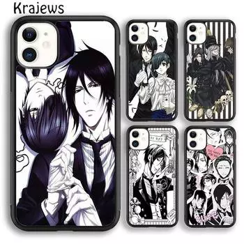 Чехол для телефона Krajews Black Butler Kuroshitsuji с аниме для iPhone 14 5 SE 6s 7 8 plus X XR XS 11 12 13 pro max Samsung S21 S22 ultra iPhone 6plus
