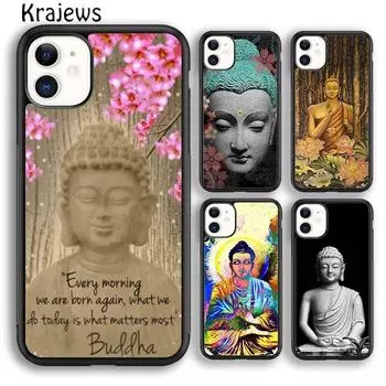 Чехол для телефона Krajews Будда Сиддхартха Гаутама для iPhone 14 5 SE 6s 7 8 plus X XR XS 11 12 13 pro max Samsung Galaxy S21 S22ultra iPhone 6plus