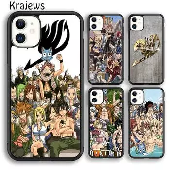 Чехол для телефона Krajews Fairy Tail аниме Манга для iPhone 14 5 6s 7 8 plus X XR XS 11 12 13 pro max Samsung Galaxy S21 S22ultra iPhone 6plus