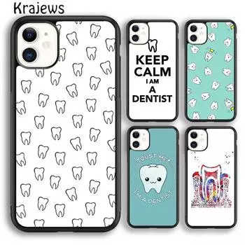 Чехол для телефона Krajews Funny Dentist Dental Tooth Dentistry для iPhone 14 5 6s 7 8 plus XR XS 11 12 13 pro max Samsung S21 S22ultra iPhone 6plus