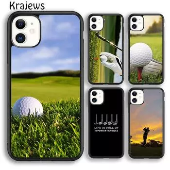 Чехол для телефона Krajews GOLF GOLFER GOLFING SUNSET для iPhone 14 5 SE 6s 7 8 plus X XR XS 11 12 13 pro max Samsung S21 S22ultra Plus iPhone 6plus