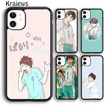 Чехол для телефона Krajews Haikyuu с рисунком аниме Oikawa Tooru TOAKA для iPhone 14 5 SE 6s 7 8 plus 11 12 13 pro XR XS max Galaxy S21 S22 iPhone 6plus