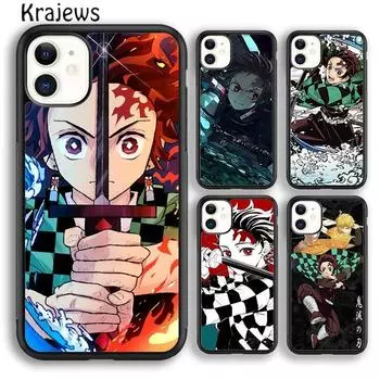 Чехол для телефона Krajews Kamado Tanjirou Demon Slayer для iPhone 14 5 SE 6s 7 8 plus 11 12 13 pro XR XS max Samsung S21 S22 Plus iPhone 6plus