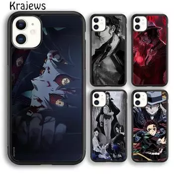 Чехол для телефона Krajews Kibutsuji Muzan Kimetsu no Yaiba для iPhone 14 5 SE 6s 7 8 plus X XR XS 11 12 13 pro max Samsung S21 S22ultra iPhone 6plus