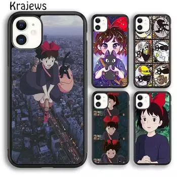 Чехол для телефона Krajews Kiki s Delivery Service для iPhone 14 5 6s 7 8 plus XR XS 11 12 13 pro max Samsung Galaxy S21 S22ultra iPhone 6plus