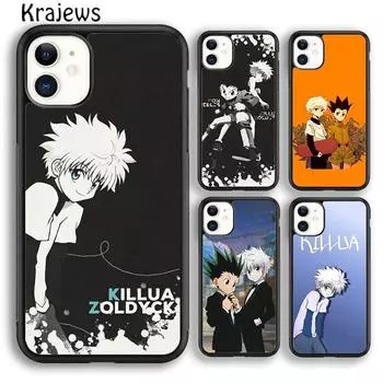 Чехол для телефона Krajews Killua Gon Hunter X Hunter для iPhone 14 5 SE 6s 7 8 plus 11 12 13 pro X XR XS max Samsung S21 S22ultra iPhone 6plus