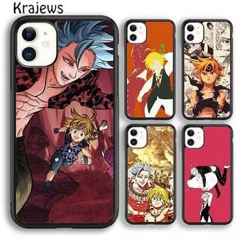 Чехол для телефона Krajews Meliodas Ban «Семь смертных грехов» для iPhone 14 5 6s 7 8 plus X XR XS 11 12 13 pro max Samsung S21 S22 ultra iPhone 6plus