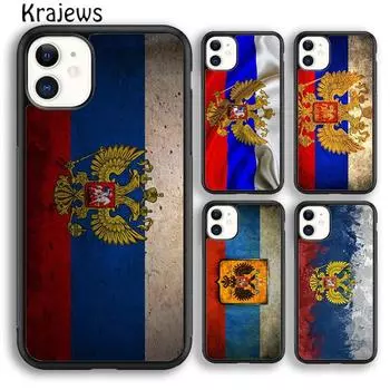 Чехол для телефона Krajews Moscow Russian Flag Bear для iPhone 14 5 6s 7 8 plus X XR XS 11 12 13 pro max Samsung S21 S22ultra Plus iPhone 6plus