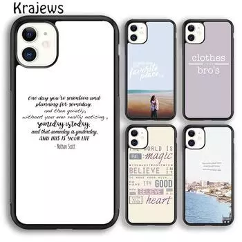 Чехол для телефона Krajews One Tree Hill Quote для iPhone 14 5 SE 6s 7 8 plus 11 12 13 pro X XR XS max Samsung Galaxy S21 S22ultra iPhone 6plus