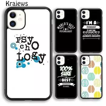 Чехол для телефона Krajews «Психолог Профессия Психология» для iPhone 14 5 6s 7 8 plus X XR XS 11 12 13 pro max Samsung S21 S22 ultra iPhone 6plus