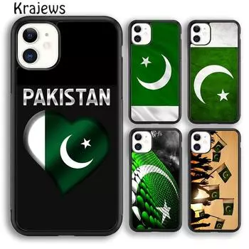 Чехол для телефона Krajews с национальным флагом Пакистана для iPhone 14 5 6s 7 8 plus X XR XS 11 12 13 pro max Samsung Galaxy S21 S22ultra iPhone 6plus