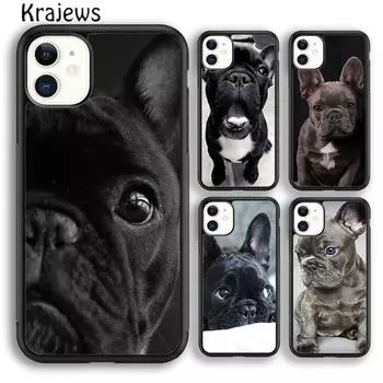 Чехол для телефона Krajews с очаровательным французским бульдогом для iPhone 14 5 6s 7 8 plus X XR XS 11 12 13 pro max Samsung S21 S22 ultra Plus iPhone 6plus