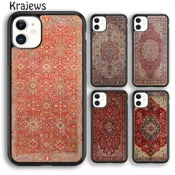 Чехол для телефона Krajews с персидским ковром и цветочным узором для iPhone 14 5 6s 7 8 plus X XR XS 11 12 13 pro max Samsung S21 S22ultra iPhone 6plus