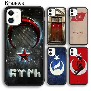 Чехол для телефона Krajews Turkei Turkey Ataturk Flag Banner для iPhone 14 5s 6s 7 8 plus X XR XS 11 12 13 pro max Samsung S21 S22 ultra iPhone 6plus