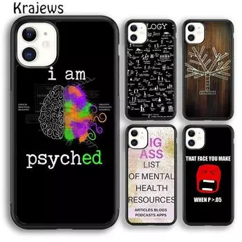 Чехол для телефона Krajews впечатляющий профессия психолога для iPhone 14 5 6s 7 8 plus X XR XS 11 12 13 pro max Samsung S21 S22 ultra iPhone 6plus