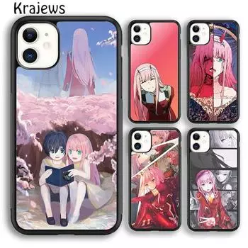 Чехол для телефона Krajews Zero Two Darling in the FranXX с аниме для iPhone 14 SE 6 7 8 plus XR XS 11 12 13 pro max Samsung S21 S22 iPhone 6plus