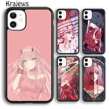 Чехол для телефона Krajews Zero Two Darling in the FranXX для iPhone 14 5 SE 6s 7 8 plus 11 12 13 pro X XR XS max Samsung S21 S22 ultra iPhone 6plus