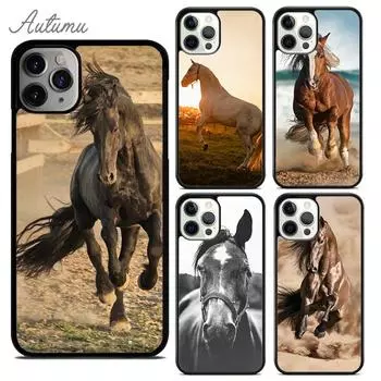 Чехол для телефона «Красивые лошади и закат» для iPhone 11 12 13 14 Pro Max mini XR XS SE 2020 7 8 Plus Samsung Galaxy S21 S22 iPhone 6plus