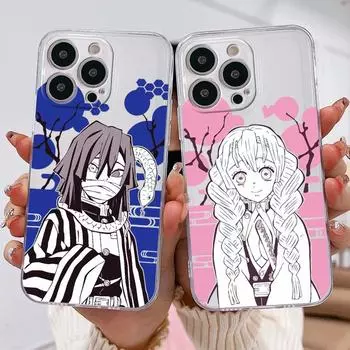 Чехол для телефона Kurama Demon Slayer для Apple Iphone Xr X Xs 8 12 Mini 14 Plus 7 6s Se 13 Pro 11 Pro Max, силиконовый чехол с рисунком аниме iPhone 12 Mini