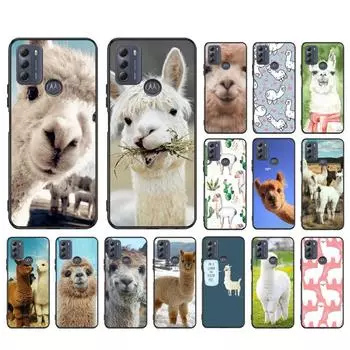 Чехол для телефона Lama Alpacas Animal Edge 20 Edge 20 Lite E7 Power E40 E20 One Action G10 G Play G22 G52 G60 E32 G8 Moto Edge 20