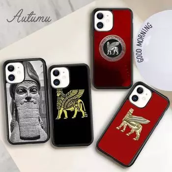 Чехол для телефона Lamassu Assyrian Mesopotamian для iPhone 11 12 13 14 Pro Max mini XR XS SE 2020 7 8 Plus Samsung S21 S22 Cover shell iPhone 6plus