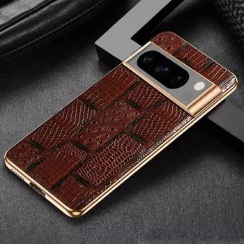 Чехол для телефона LANGSIDI из натуральной кожи для Google Pixel 9 Pro XL 6 7 8 Pro 7A 6A, роскошный противоударный защитный черный чехол для камеры For Pixel 9