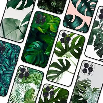 Чехол для телефона Leaves Monstera Green для iPhone 8 7 6 6S Plus X SE 2020 XR XS 14 11 12 13 Mini Pro Max 6plus or 6s plus