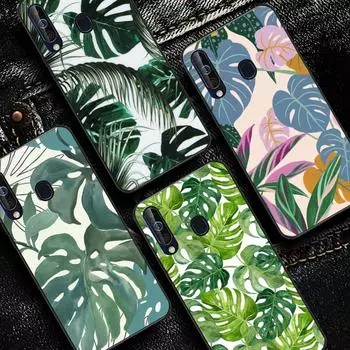 Чехол для телефона Leaves Monstera Green для Samsung A 10 11 12 13 20 21 22 30 31 32 40 51 52 53 70 71 72 73 91 13 Shell Samsung A40
