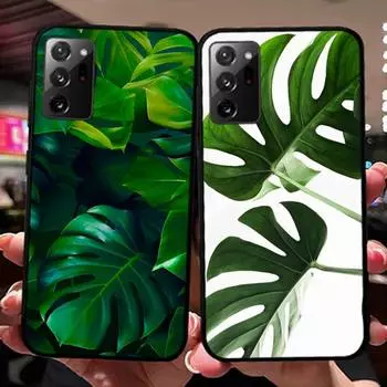 Чехол для телефона Leaves Monstera Green для Samsung Note 5 7 8 9 10 20 pro plus lite ultra A21 12 72 Samsung Note3