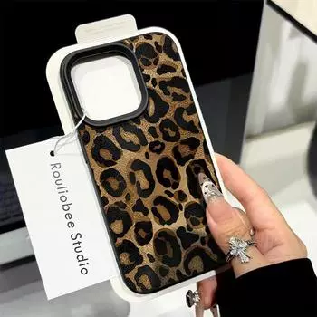 Чехол для телефона Leopard Frosted для Apple iPhone16promax - мягкий силиконовый чехол для телефона iPhone 16/15/14/13/12/11/Xs/Xr/Xsmax/Pro/Plus Apple 16Promax розовый