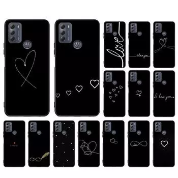 Чехол для телефона Lines Love Heart для Motorola Moto E32 E20 E40 G22 G52 G20 G30 G100 G60 G50 G10 GPure GStylus G9 One Action Macro Moto G9 Plus