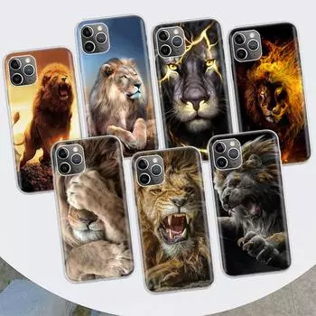Чехол для телефона Lion Alpha Male Cub для Apple iPhone 11 12 13 14 Pro 7 XR X XS Max 6 6S 8 Plus + Mini 5 SE, мягкий чехол с принтом iPhone 11