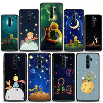 Чехол для телефона Little Prince Starry Sky Fox для Redmi K40 K40S K50 6 6A 7 7A 8 8A 9 9A 9C 9T 10 10C Pro Plus, черный мягкий чехол Redmi 6