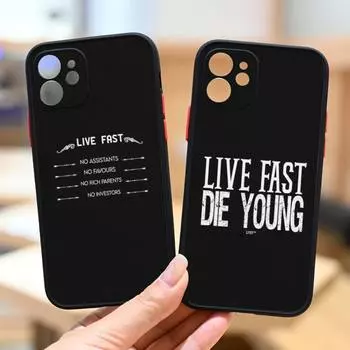 Чехол для телефона Live Fast Die Young Lfdy для iPhone13 12 Mini 11 Pro XS Max X XR 7 8 Plus, полупрозрачный матовый чехол iPhone12