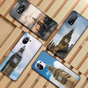 Чехол для телефона London Big Ben для Xiaomi 12 11T 10 9 Redmi Note 11 10 10S Pro Redmi 9 9A 8, черный чехол для телефона из поликарбоната Xiaomi 12-12X